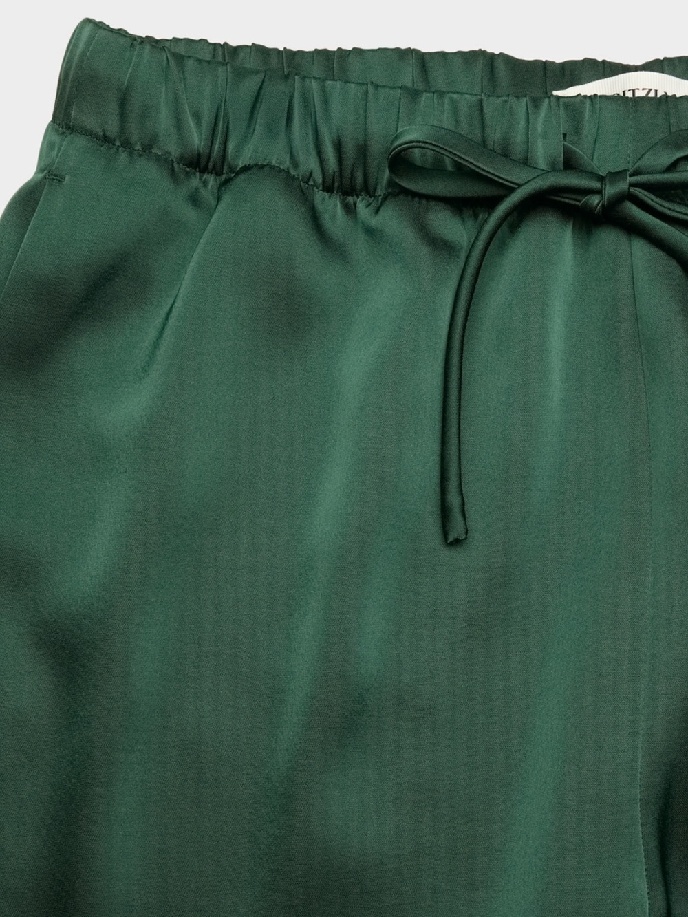 NWT Aritzia Black Wide-Leg Satin Lodge Pant Stonepine Green Size XSmall - Picture 5 of 7